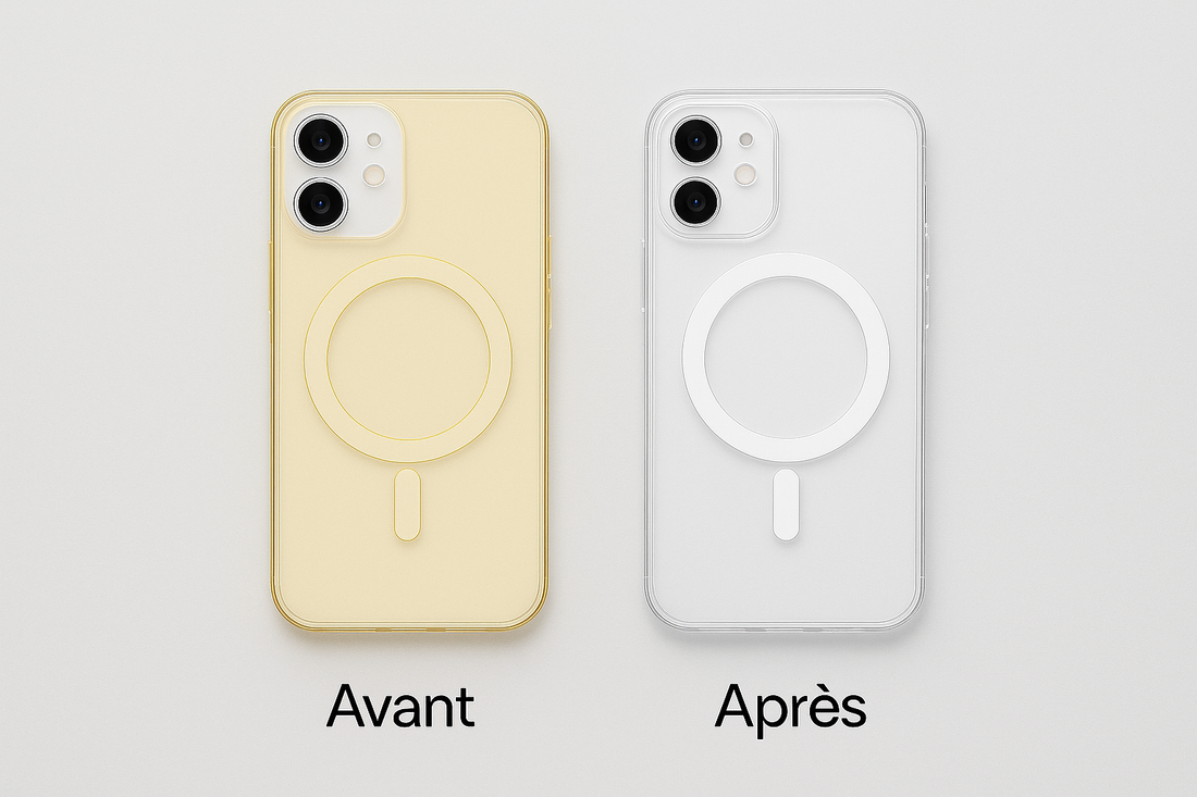 Comment déjaunir/nettoyer sa coque de téléphone